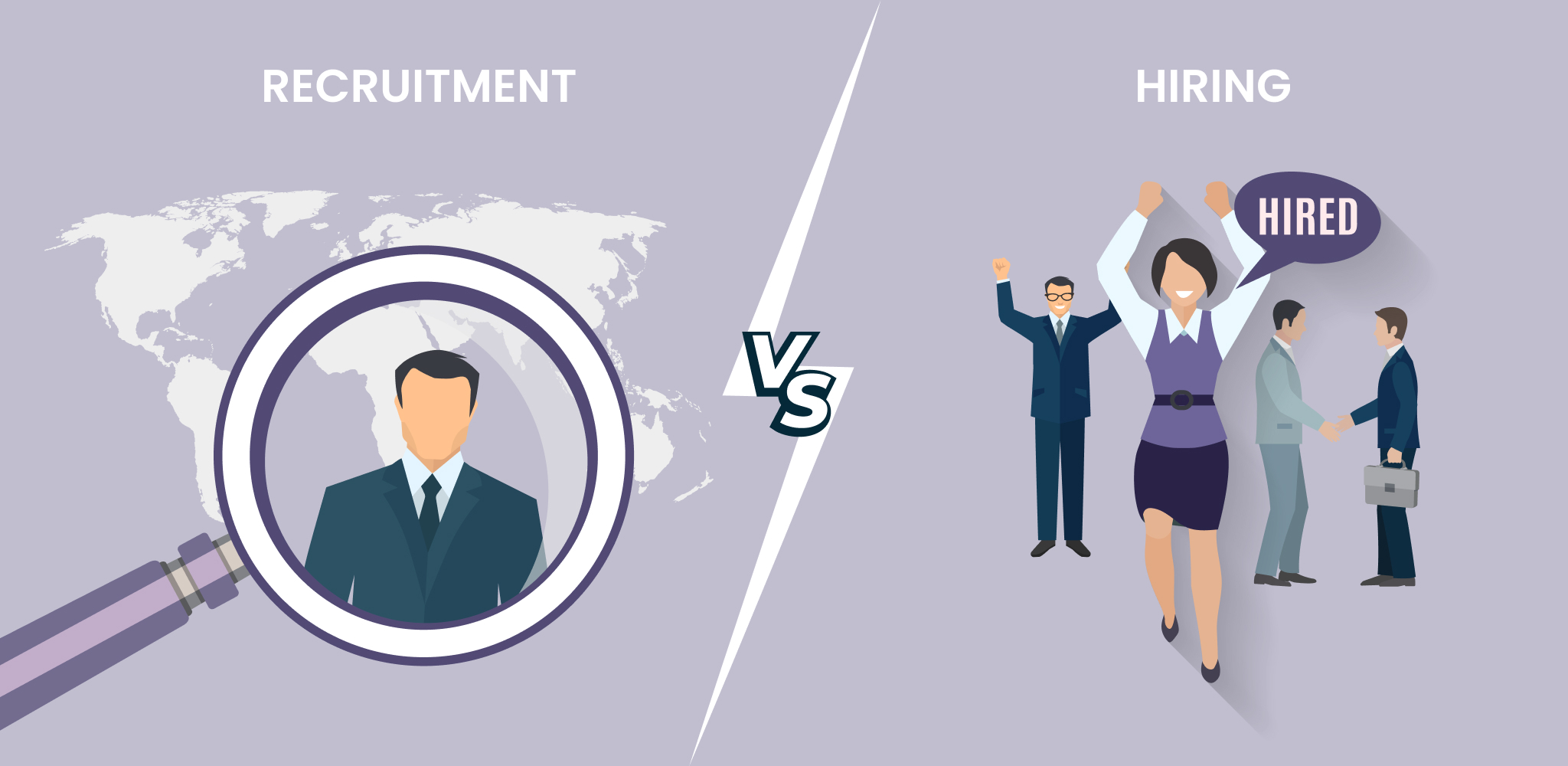 Difference between recruitment and selection
